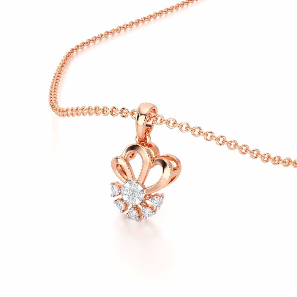 Graceful Glow Silver Pendant - Rose Gold - Image 2