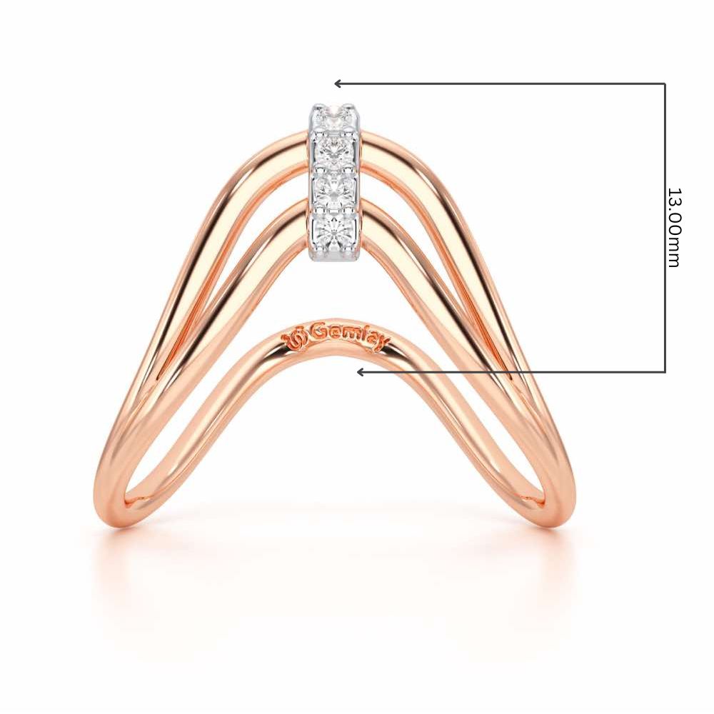 Holding Vanki Silver Ring - Rose Gold - Image 2