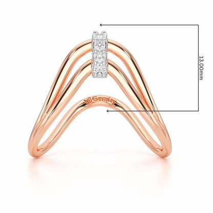 Holding Vanki Silver Ring - Rose Gold - Image 2