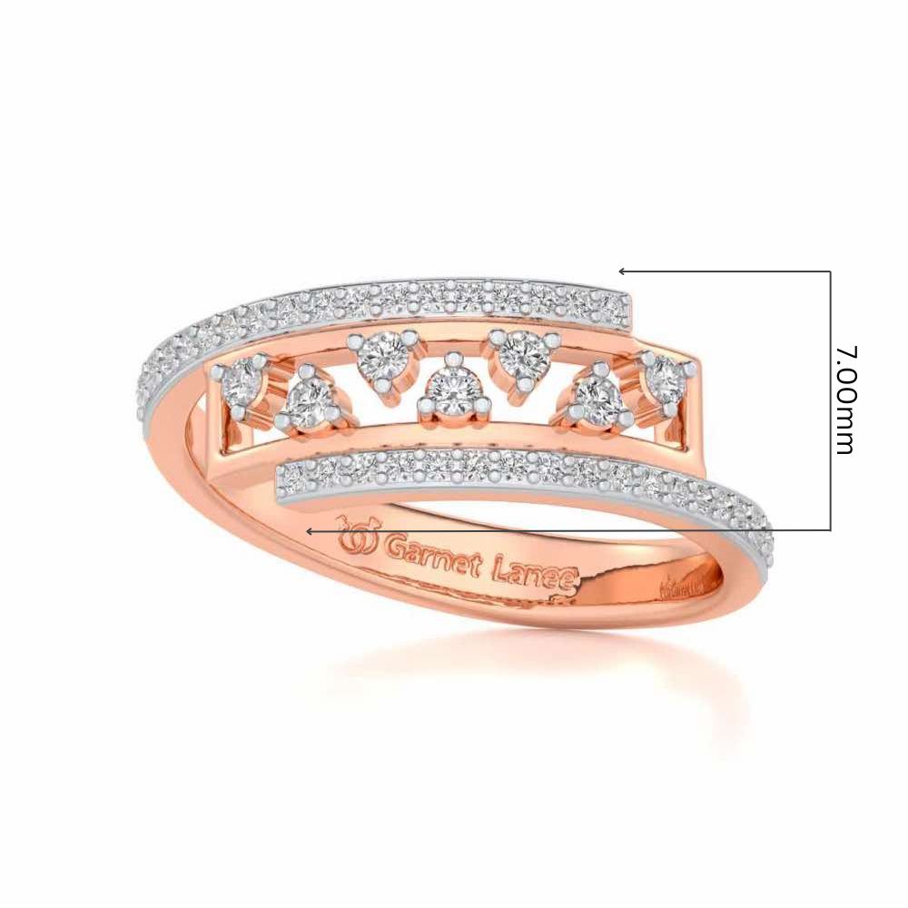 Accord Silver Band Ring - Rose Gold - Image 5