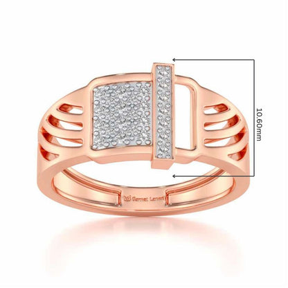 Ecstatic Silver Ring For Men - Rose Gold - Image 5