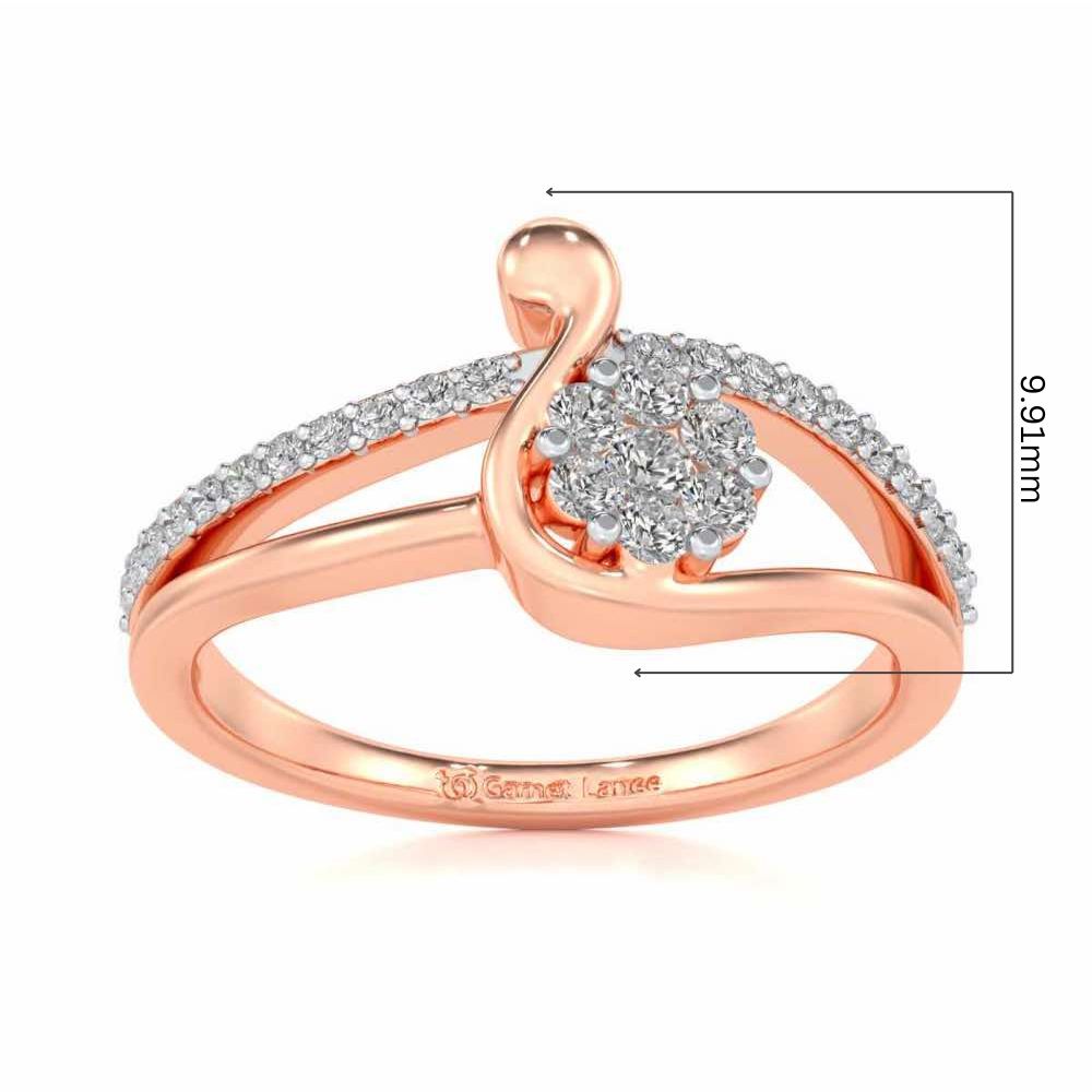 Swan Lake Silver Ring - Rose Gold - Image 5
