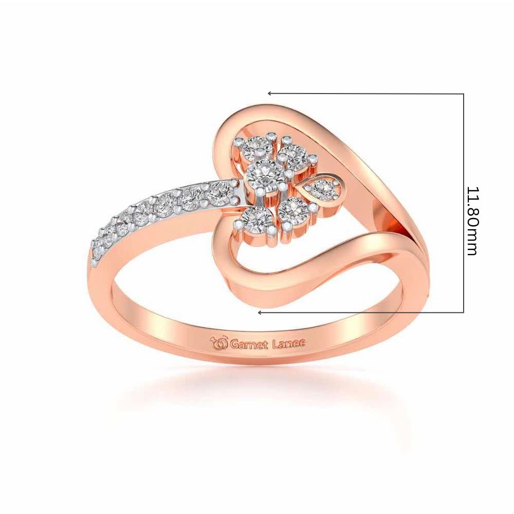 Aananya Silver Ring - Rose Gold - Image 5