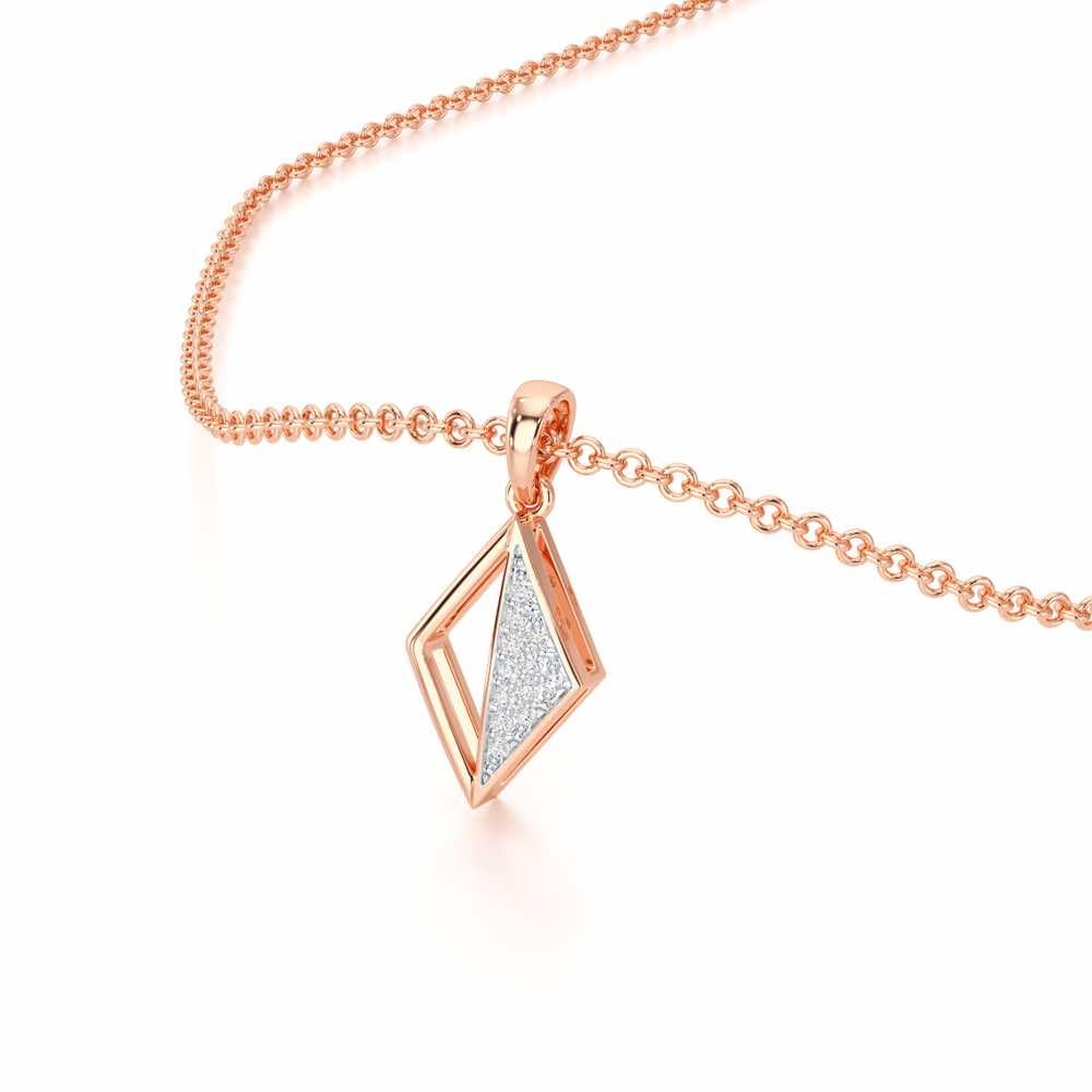 Gleaming Aura Silver Pendant - Rose Gold - Image 2
