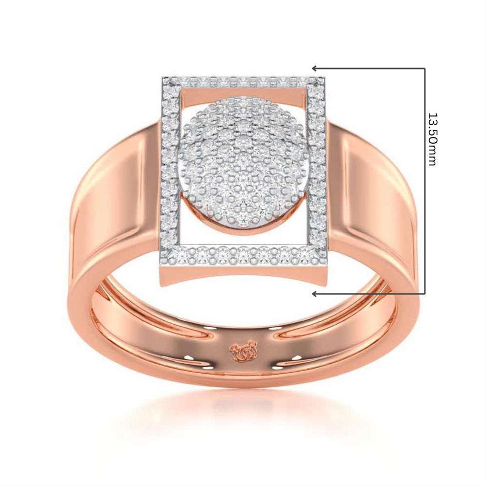 Ameer Silver Ring For Men - Rose Gold - Image 5