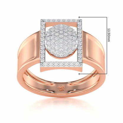 Ameer Silver Ring For Men - Rose Gold - Image 5