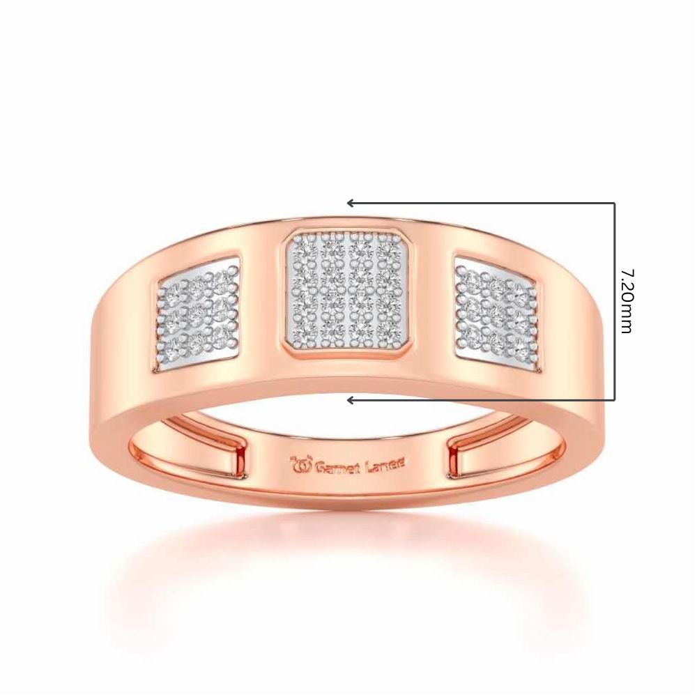 Exultant Silver Ring For Men - Rose Gold - Image 5