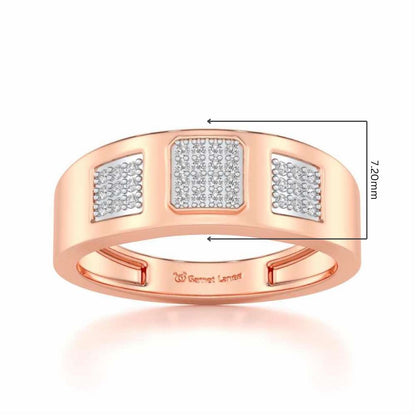Exultant Silver Ring For Men - Rose Gold - Image 5