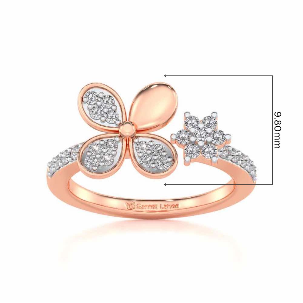 Luck Charm Silver Ring - Rose Gold - Image 5