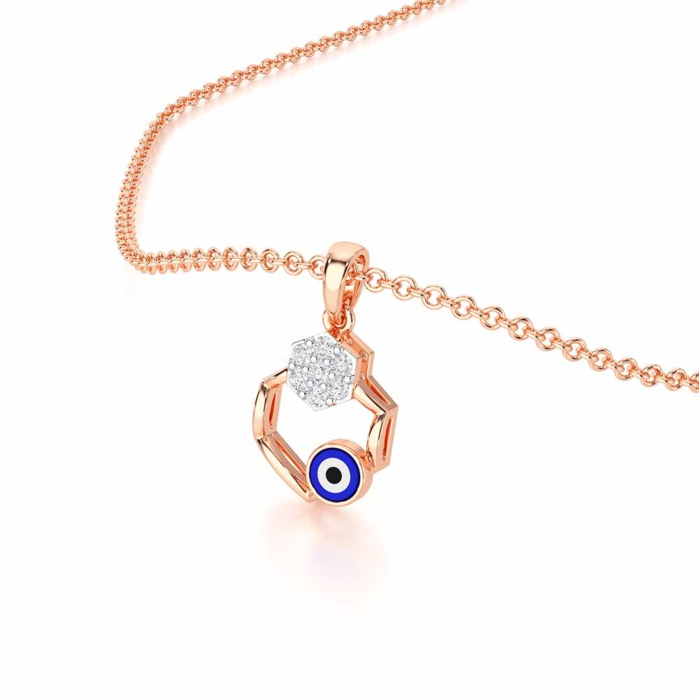 Seeing Shield Silver Pendant - Rose Gold - Image 2