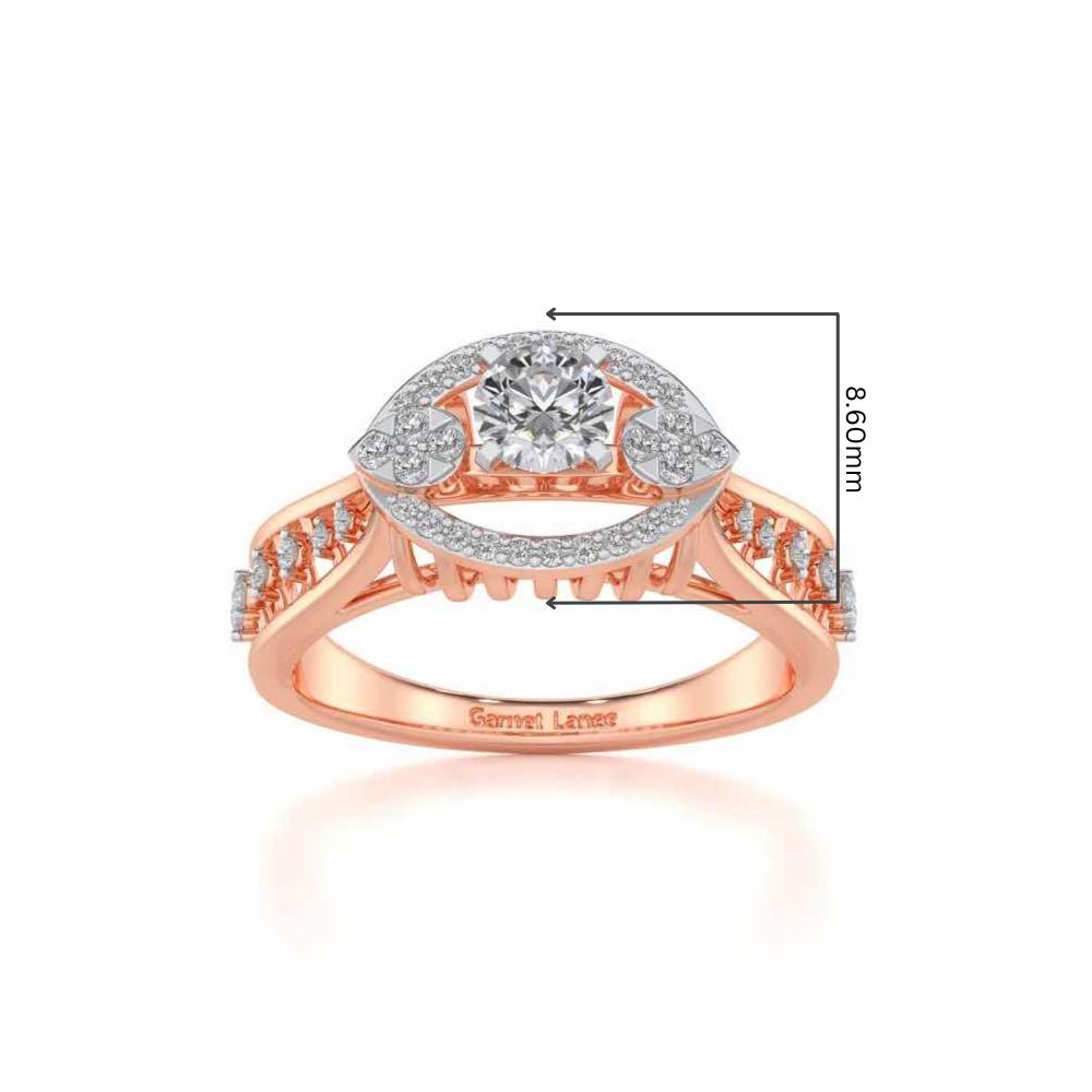 Amera Solitaire Ring - Rose Gold - Image 5