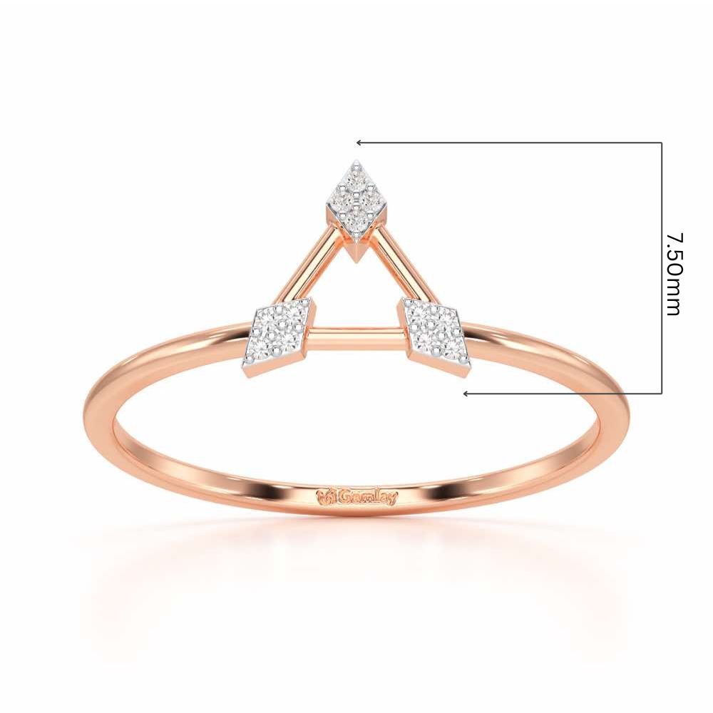 Airy Allure Silver Ring - Rose Gold - Image 5
