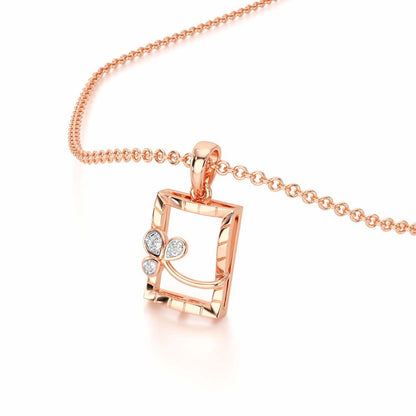 Opal Shine Silver Pendant - Rose Gold - Image 2