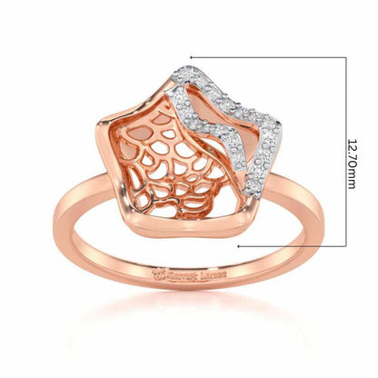 Water Bloom Silver Ring - Rose Gold - Image 5