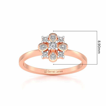 Amruta Silver Ring - Rose Gold - Image 5