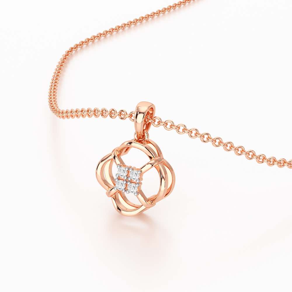 Glint of Grace Silver Pendant - Rose Gold - Image 2