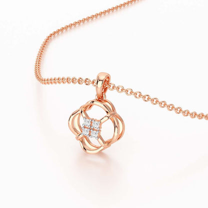 Glint of Grace Silver Pendant - Rose Gold - Image 2