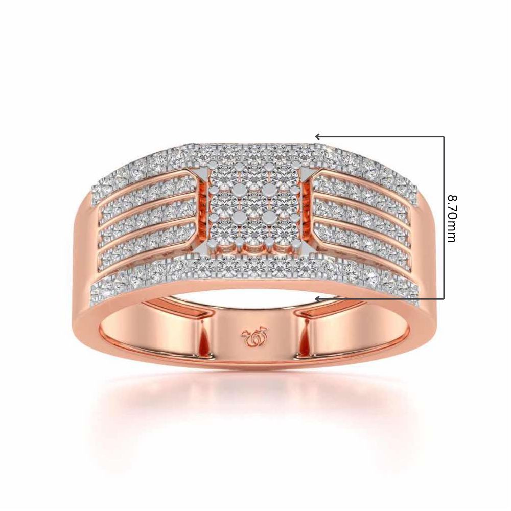 Elegant Magnate Ring For Him - Rose Gold - Image 5