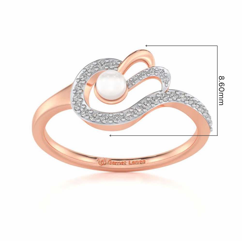 Quidditch Silver Pearl Ring - Rose Gold - Image 5