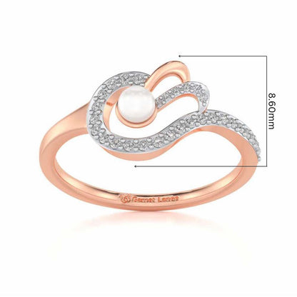 Quidditch Silver Pearl Ring - Rose Gold - Image 5
