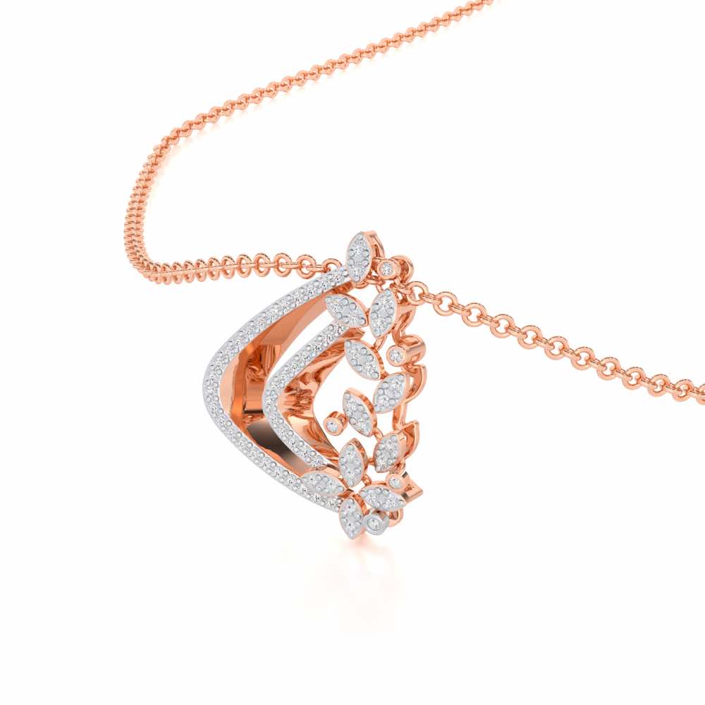 Melodic Bliss Silver Pendant - Rose Gold - Image 2