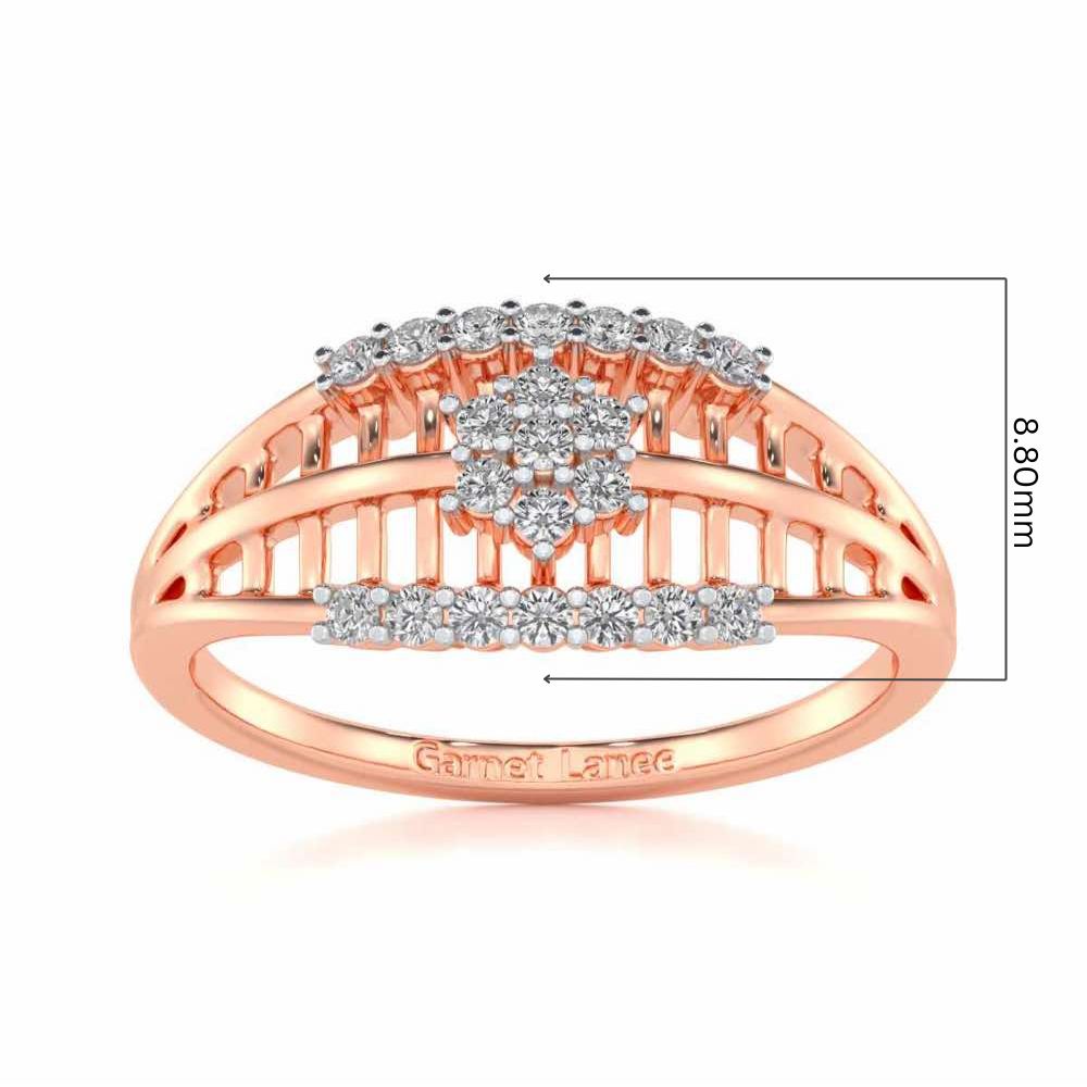 Third-eye Lattice Silver Ring - Rose Gold - Image 5