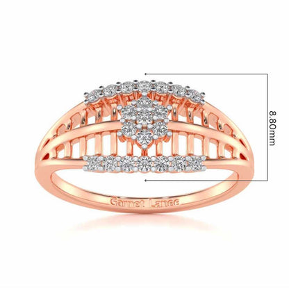 Third-eye Lattice Silver Ring - Rose Gold - Image 5