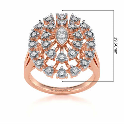 Colossal Shine Silver Ring - Rose Gold - Image 5