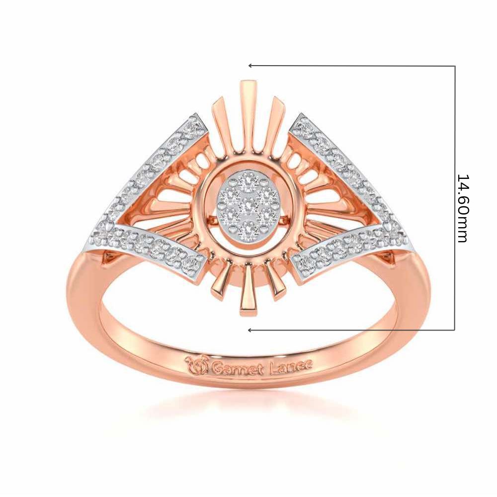 Majestic Charm Silver Ring - Rose Gold - Image 5