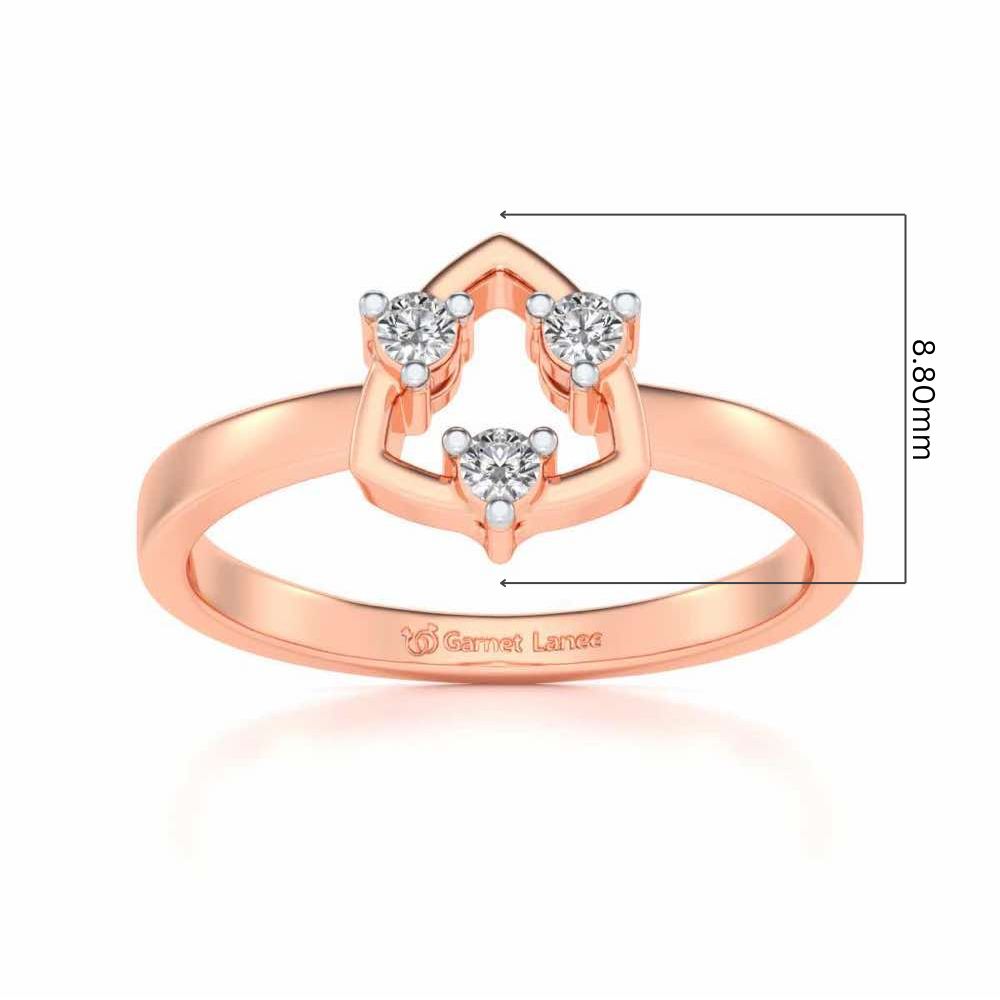 Damini Silver Ring - Rose Gold - Image 5