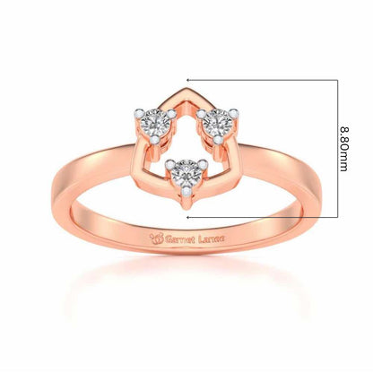Damini Silver Ring - Rose Gold - Image 5