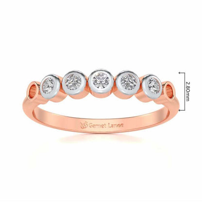 Classy Silver Band Ring - Rose Gold - Image 5