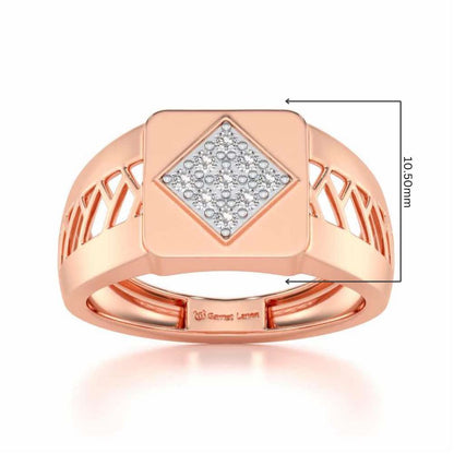 Corybantic Silver Ring For Men - Rose Gold - Image 5