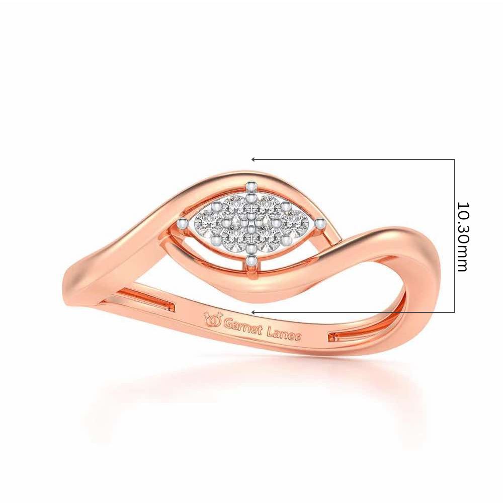 Bina Silver Ring - Rose Gold - Image 5