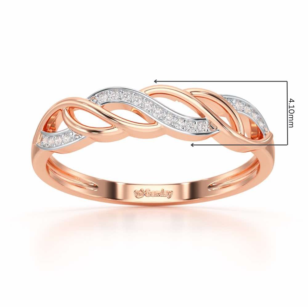 Wave World Silver Ring - Rose Gold - Image 2