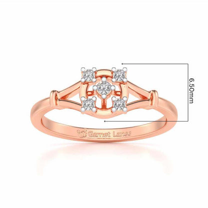 Bishakha Silver Ring - Rose Gold - Image 5