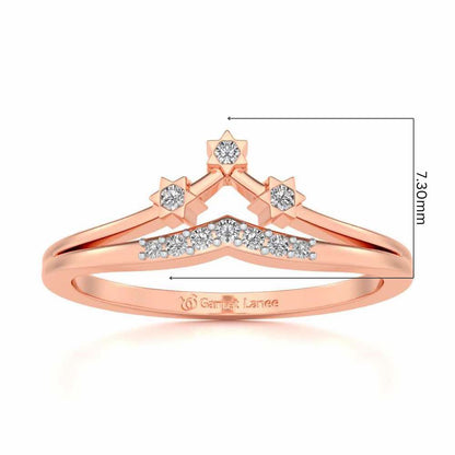 Farzeen Silver Ring - Rose Gold - Image 5