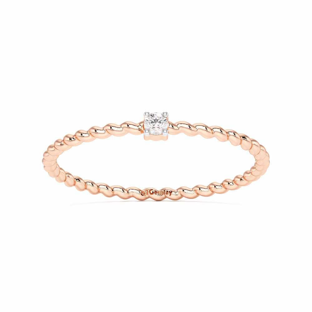 Glow Muse Women Silver Ring - Rose Gold - Image 2