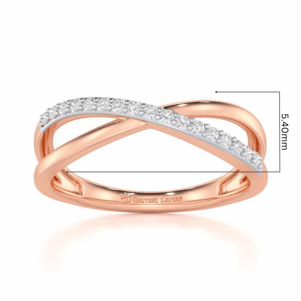 Serene Glowy Silver Ring - Rose Gold - Image 5