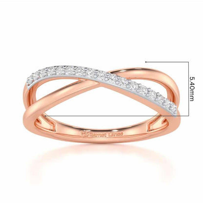 Serene Glowy Silver Ring - Rose Gold - Image 5