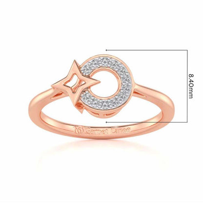 Star Glow Silver Ring - Rose Gold - Image 5