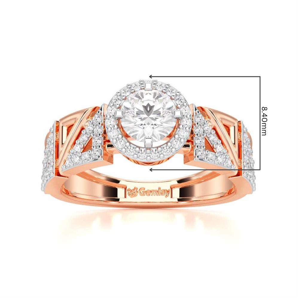 Luminescent Elegance Solitaire Ring - Rose Gold - Image 5