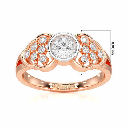 Enchanting Shimmer Solitaire Ring - Rose Gold - Image 5