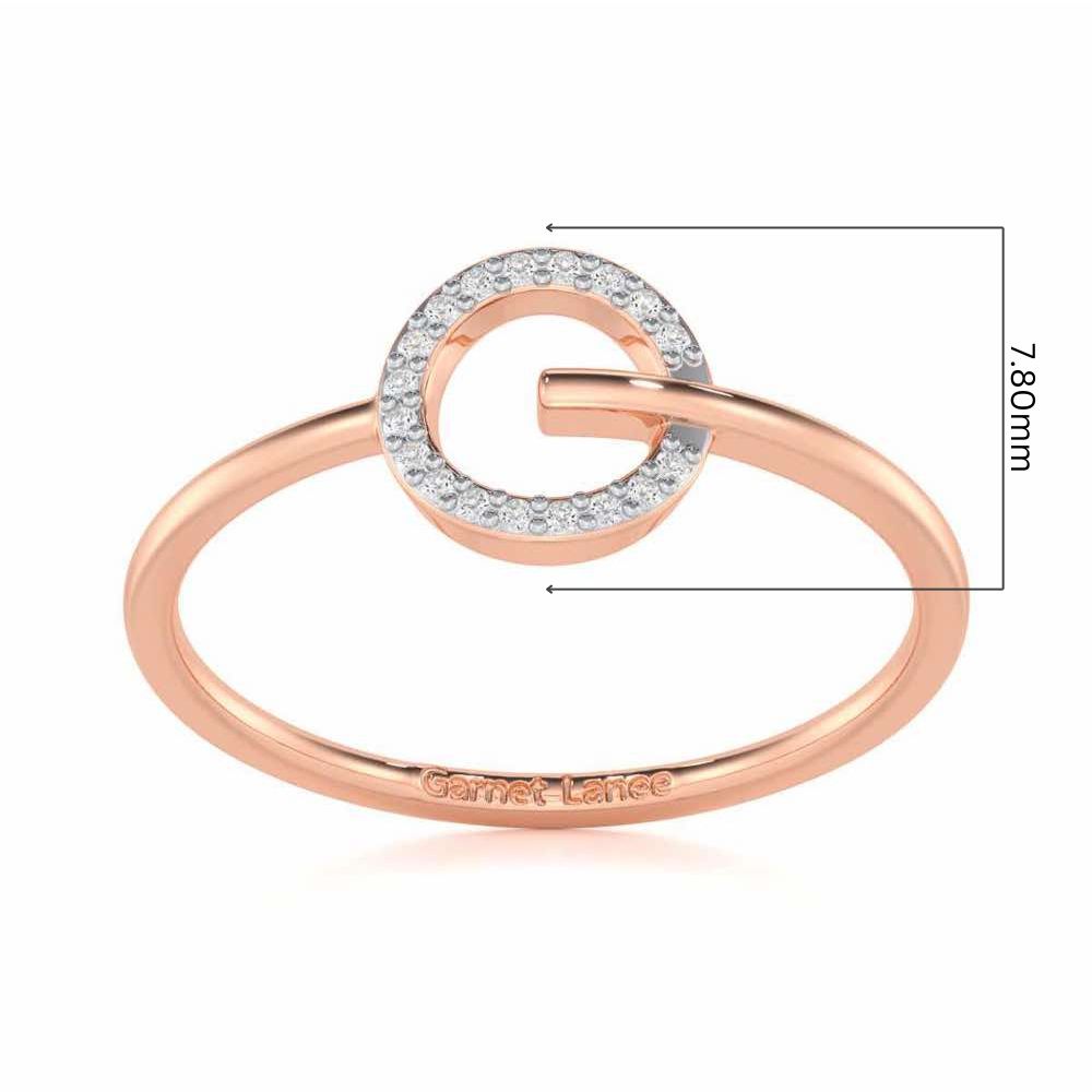 Majesticy Sparkle Silver Ring - Rose Gold - Image 5