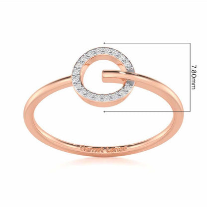 Majesticy Sparkle Silver Ring - Rose Gold - Image 5
