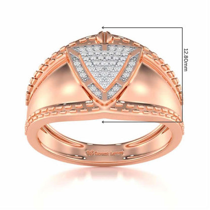 Afsana Silver Ring For Men - Rose Gold - Image 5