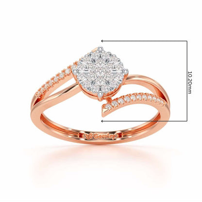 Shine Source Silver Ring - Rose Gold - Image 2