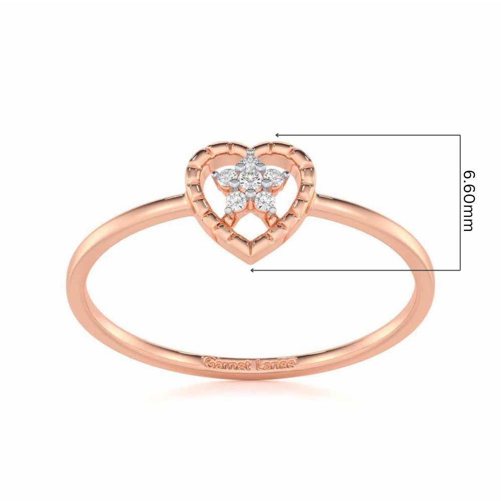 Lustrous Love Silver Ring - Rose Gold - Image 5