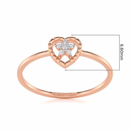 Lustrous Love Silver Ring - Rose Gold - Image 5