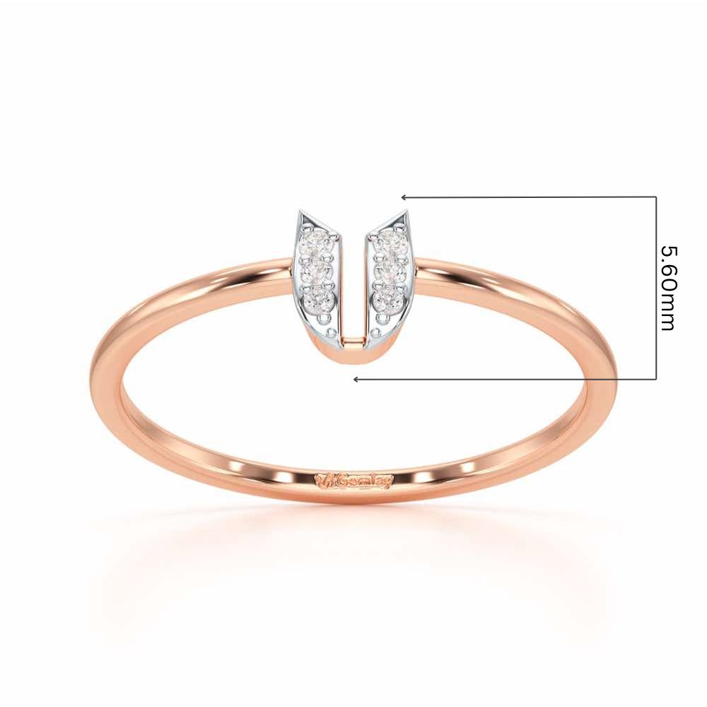 Petite Panache Silver Ring - Rose Gold - Image 5